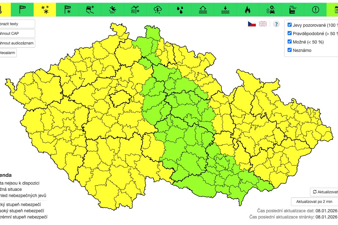 Česko sevře další mráz a zasype sníh. Meteorologové vydali novou výstrahu