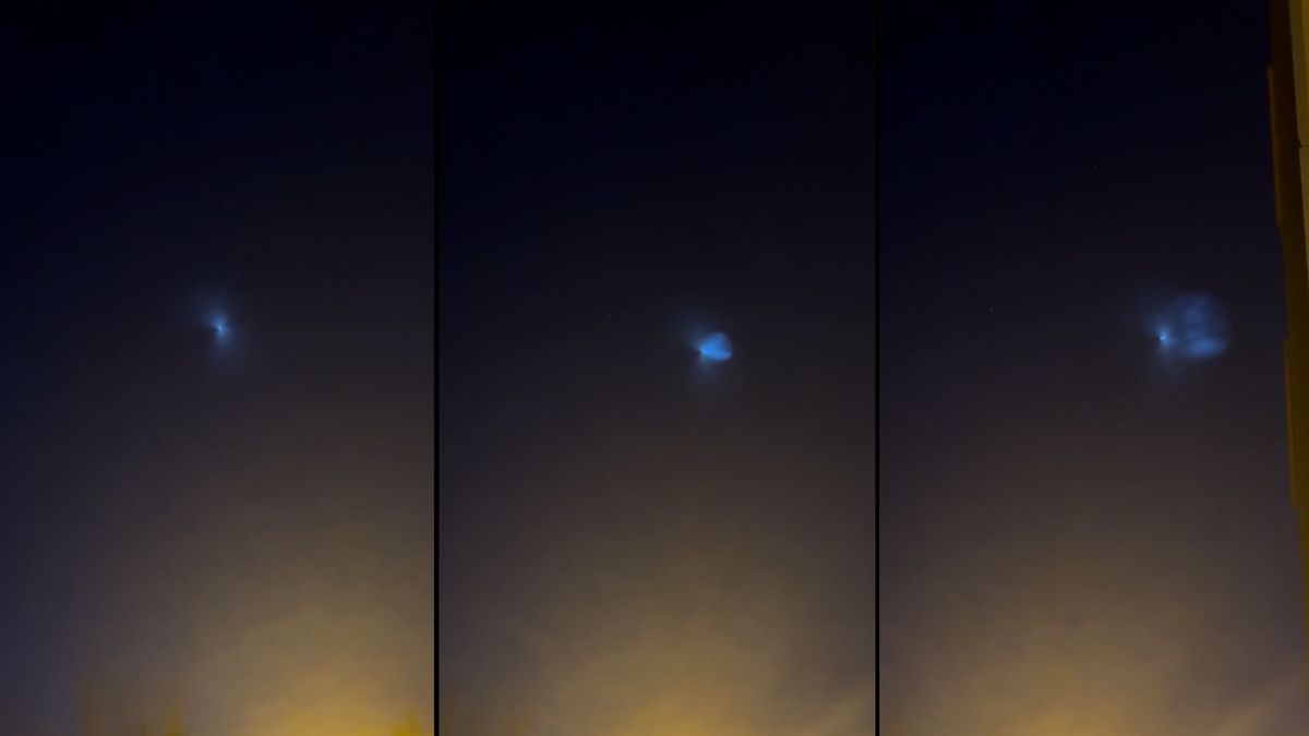 Raketa Elona Muska malovala na obloze nad Českem