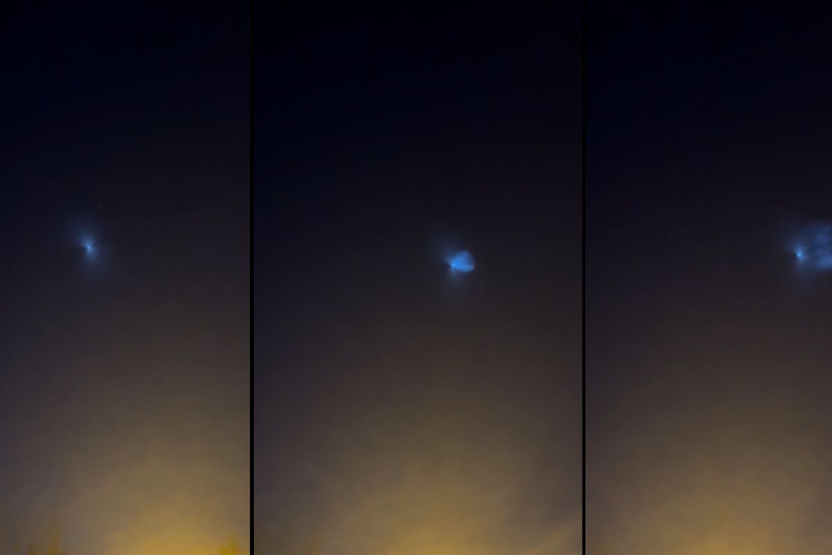 Raketa Elona Muska malovala na obloze nad Českem