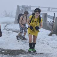 Příchod k cíli výpravy na Ještěd.