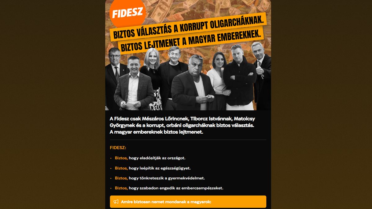 Orbánova strana si nezaregistrovala doménu se svým volebním sloganem, začala tam řádit opozice