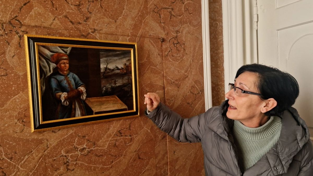 Restaurování odhalilo na historickém obraze z Lysic hráče curlingu. Sport je u nás až od roku 1990