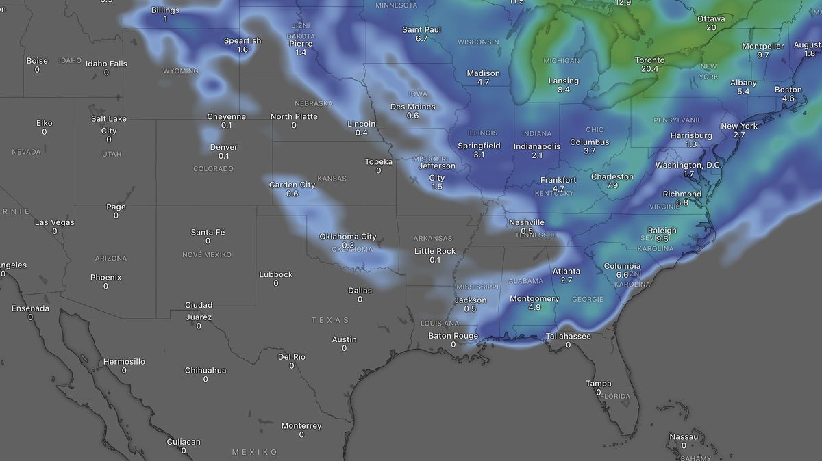 Neobvyklá epizoda by mohla přinést sníh na Floridu