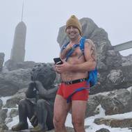 Nadšení v cíli cesty.