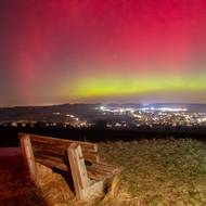 Skvostný výhled na městečko Zwönitz na německé straně Krušných hor.