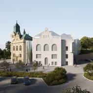 Takto bude vypadat přístavba Slezskoostravské radnice (vizualizace).