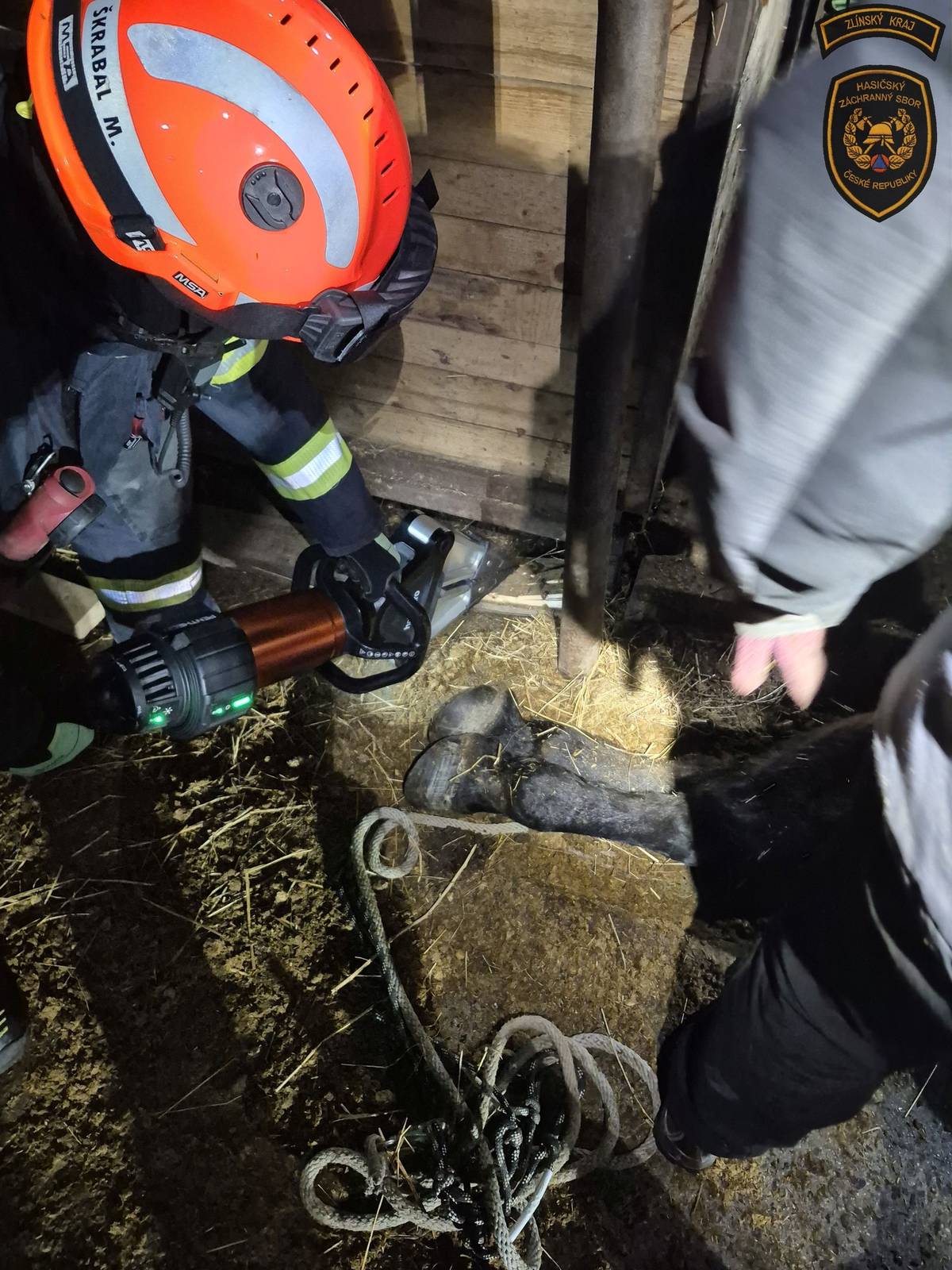 Záchrana koně na Kroměřížsku