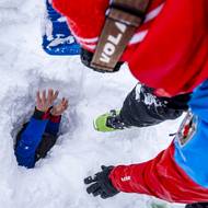 V Krkonoších cvičilo záchranu lidí z lavin přes 90 lidí, z toho 40 psovodů. 