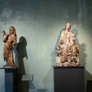 Madona z Havraně v expozici středověkého umění Národní galerie Praha v Anežském klášteře