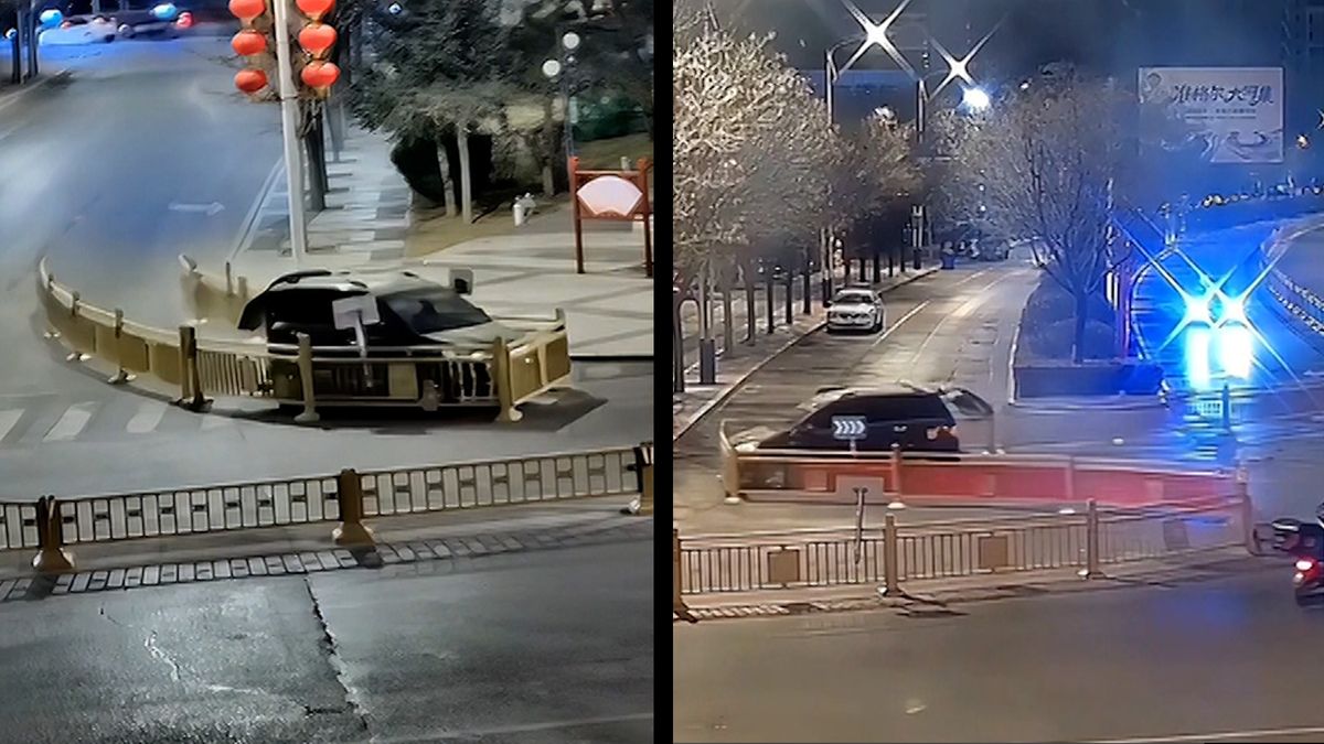 Opilý řidič v Číně odjel od nehody i s plotem, táhl ho stovky metrů