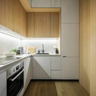 Kuchyňský kout je plně vybavený.