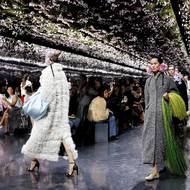 Květy zdobily na přehlídce i strop.