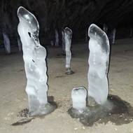 Ledové rampouchy z Pekárny.