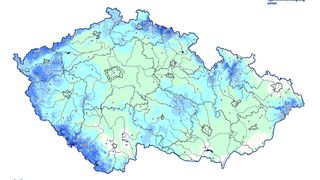 Většinu Česka pokryl sníh. Na horách je ho málo