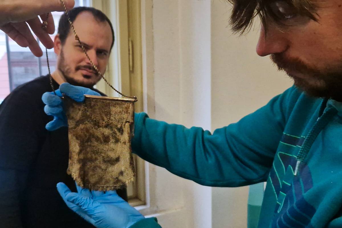 Ze zlata je i dámská plesová taštička.