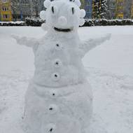 Nejdřív vznikl asi velký sněhulák.