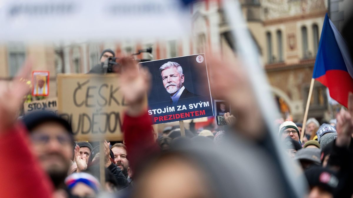 FOTO: Demonstrace na podporu prezidenta Pavla