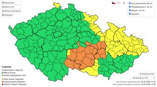 Meteorologové výrazně rozšířili výstrahu před ledovkou