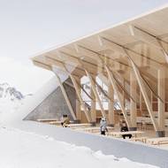 Chata má být nejen zázemím, ale i observatoří (vizualizace).