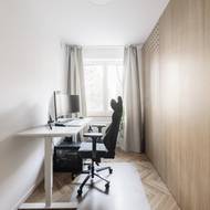 Nově vznikly v bytě kromě ložnice i dva stejně velké pokoje.