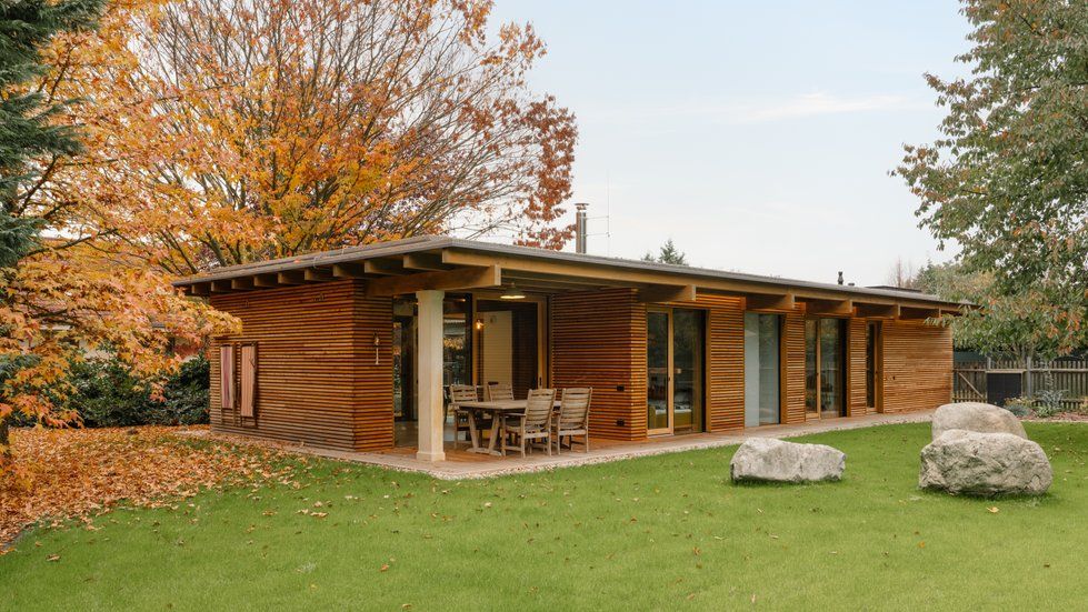 Vejminek v Pečkách je elegantním řešením soužití starší generace a mladší části rodiny