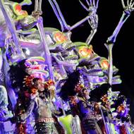 Alegorické vozy školy Viradouro byly propracované do nejmenších detailů.