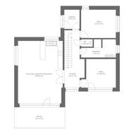 Půdorys rodinného domu (přízemí)