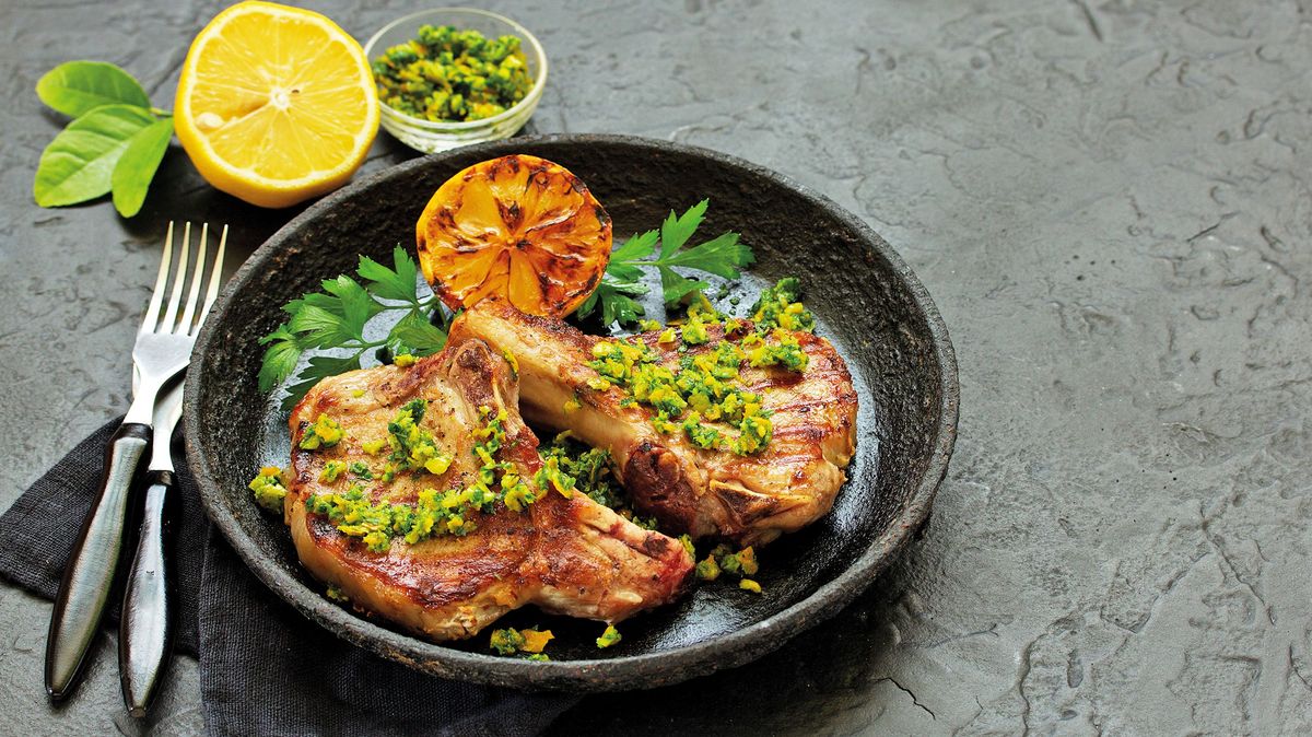Recept na vepřovou kotletu s citronovou gremolatou