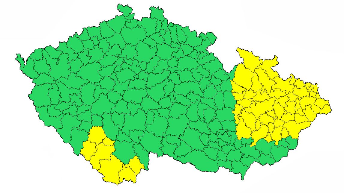Napadne až 15 centimetrů sněhu, varují meteorologové