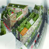 Blok B03 a 05 se zelenými střechami