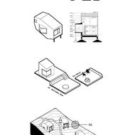 Nákresy tvaru chatek, jejich řezy, vnitřní uspořádání a rozmístění na pozemku