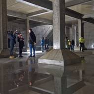 Každá ze dvou akumulačních komor pojme dva tisíce kubíků pitné vody, tady se smíchá voda z úpraven Hosov a Želivka.