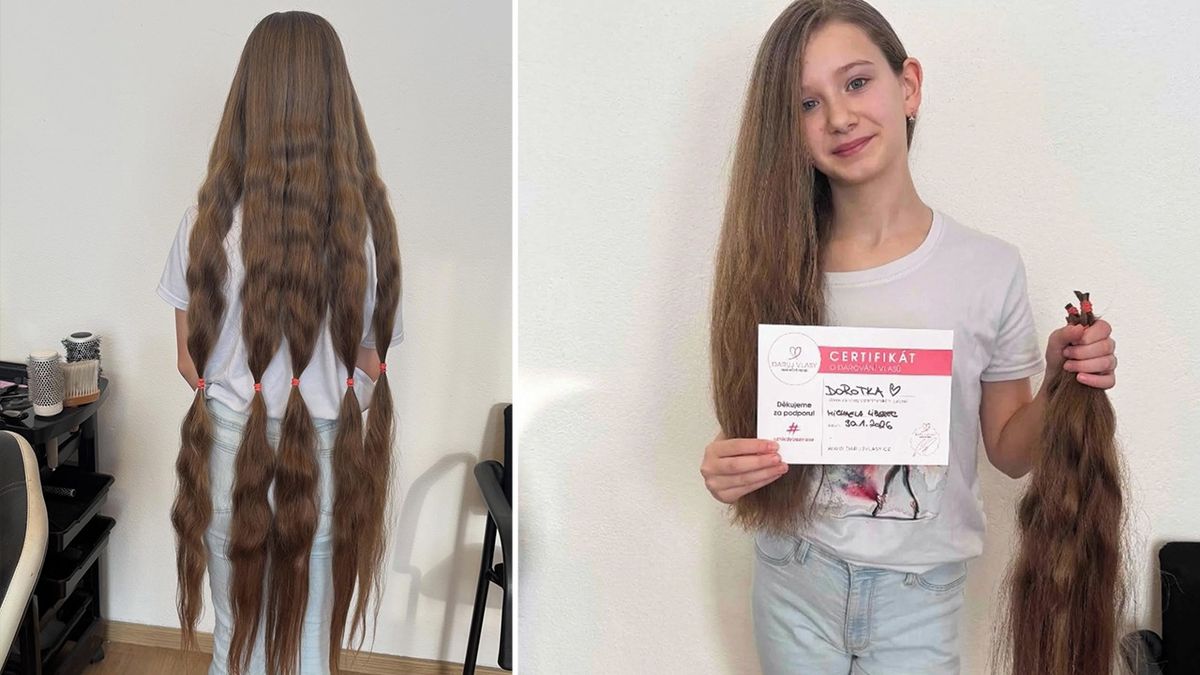 Desetiletá dívka s nejdelšími vlasy v Česku udělala dobrý skutek a darovala je nemocným