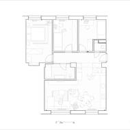 Půdorys nové podoby bytu