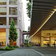 Blok B01 sousedící s magistrálou