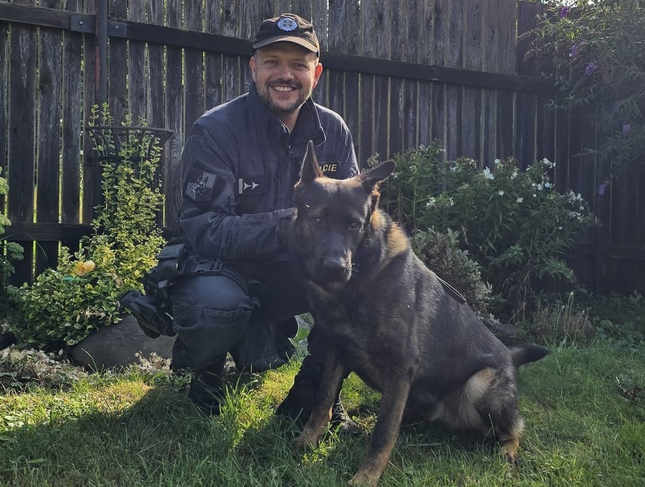 Trestanec na Českolipsku prchal před policisty, v bažinách ho dohonil služební pes 