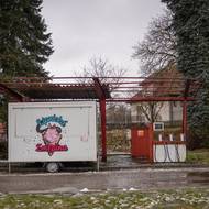 Dnes objekt benzinky slouží k prodeji zmrzliny.