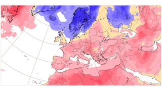 Většina Evropy bude mít nadprůměrné teploty