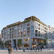 Pohled od budovy Muzea hl. m. Prahy (vpravo současná budova Bastionu) 