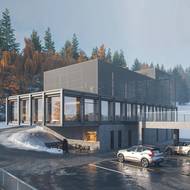 Spodní stanice lanové dráhy.