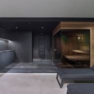 V nejnižším, podzemním podlaží je umístěné wellness.