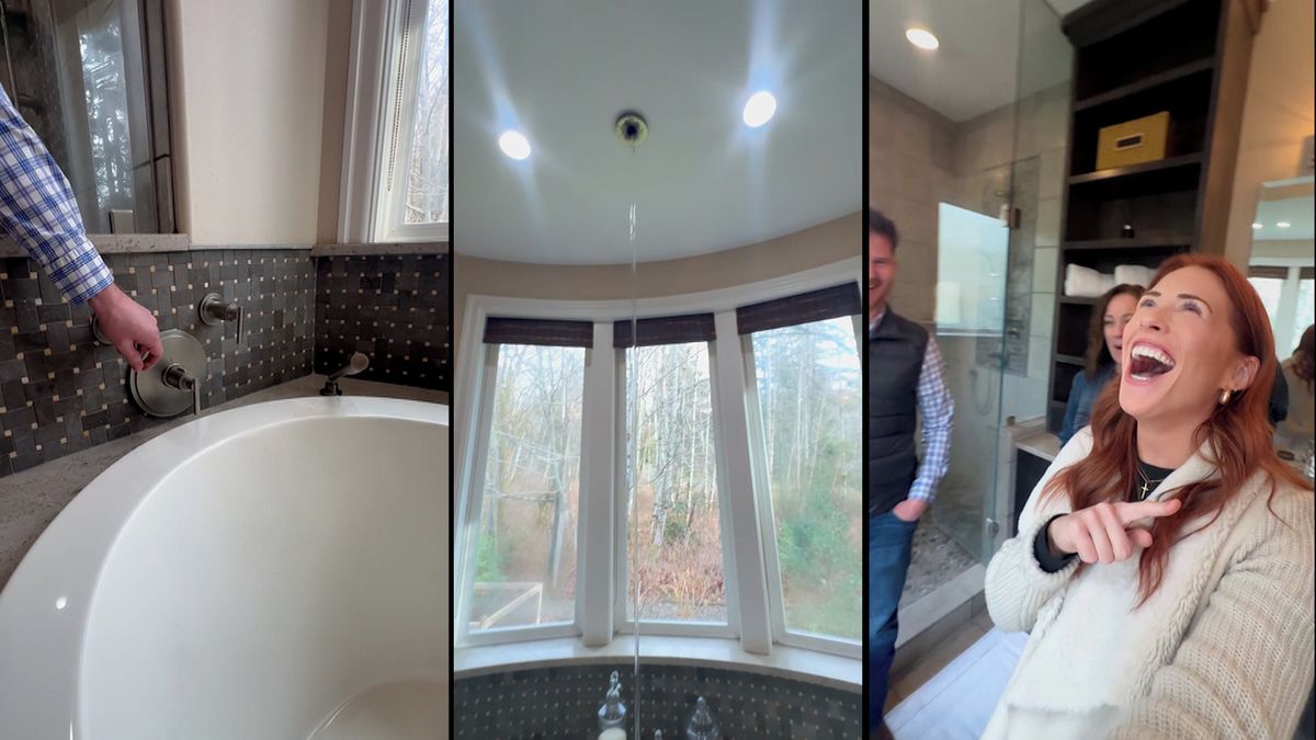 Takové napouštění vany jste ještě neviděli: Voda tu padá shůry