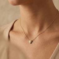 Řetízek s přívěskem ze žlutého zlata s lab-grown diamantem  Cute Heart, Tiami, 19 900 Kč