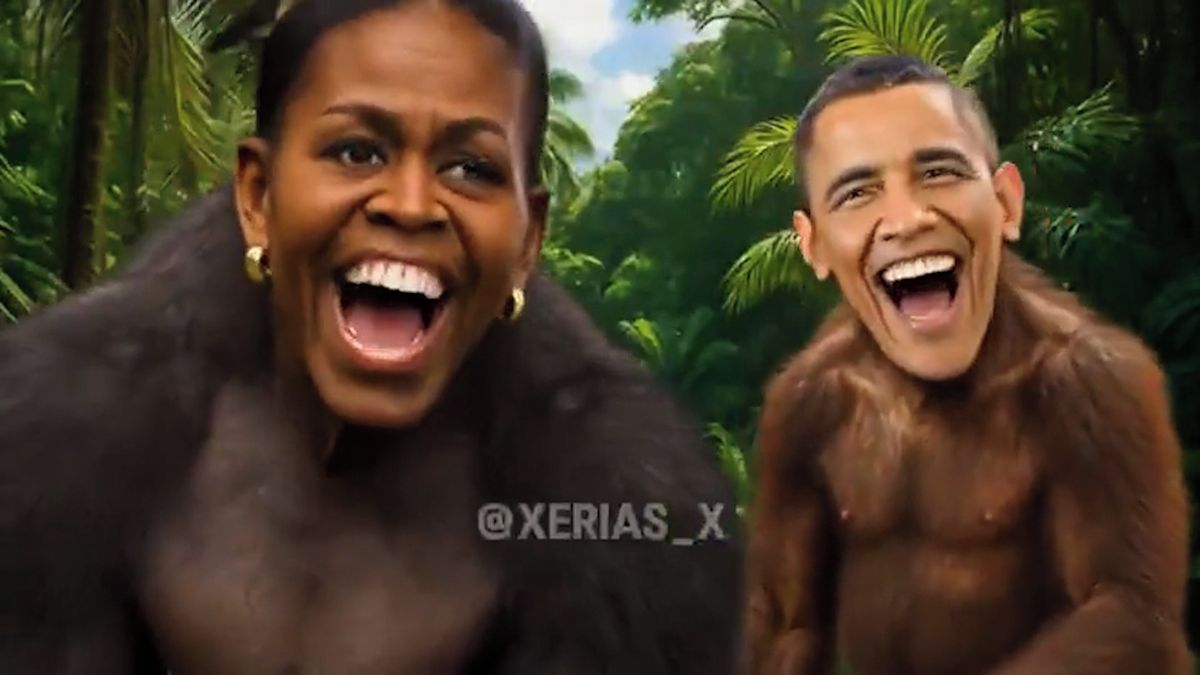 Trump zveřejnil rasistické video, kde z Obamových udělal lidoopy