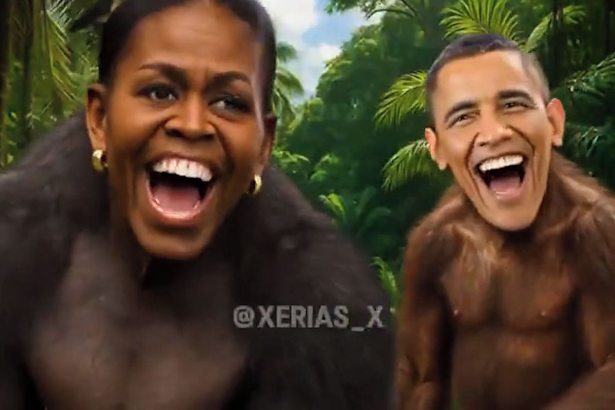 Trump zveřejnil rasistické video, kde z Obamových udělal lidoopy