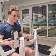 Kačerovský během takzvané suché přípravy.