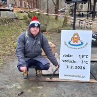 Jakub Kačerovský závodil v bazénu s teplotou vody 1,8 °C.
