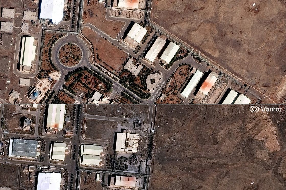 Satelitní snímky odhalily poškození íránského jaderného zařízení v Isfahánu