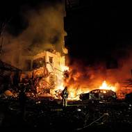 Následky dopadu íránských dronů do Izraele 