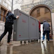 Canalettův obraz odjížděl do Vídně pečlivě zabalený.